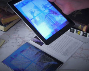 Ice-Bound running on the iPad, showing the augmented reality of our 2014 IndieCade finalist game